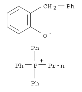 Molecular Structure of 93820-54-3 (Phosphonium, triphenylpropyl-, salt with 2-(phenylmethyl)phenol (1:1))
